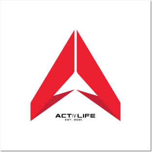 Activlife logo active life lifestyle red sports running hiking cycling youth Posters and Art